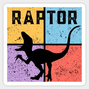 Retro Geometric Raptor Pop Art Sticker